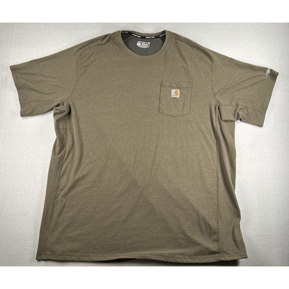Lot Of 3 Carhartt Force Relaxed Fit T-Shirts Mens 3XL Tall Blue & Green - Picture 3 of 13